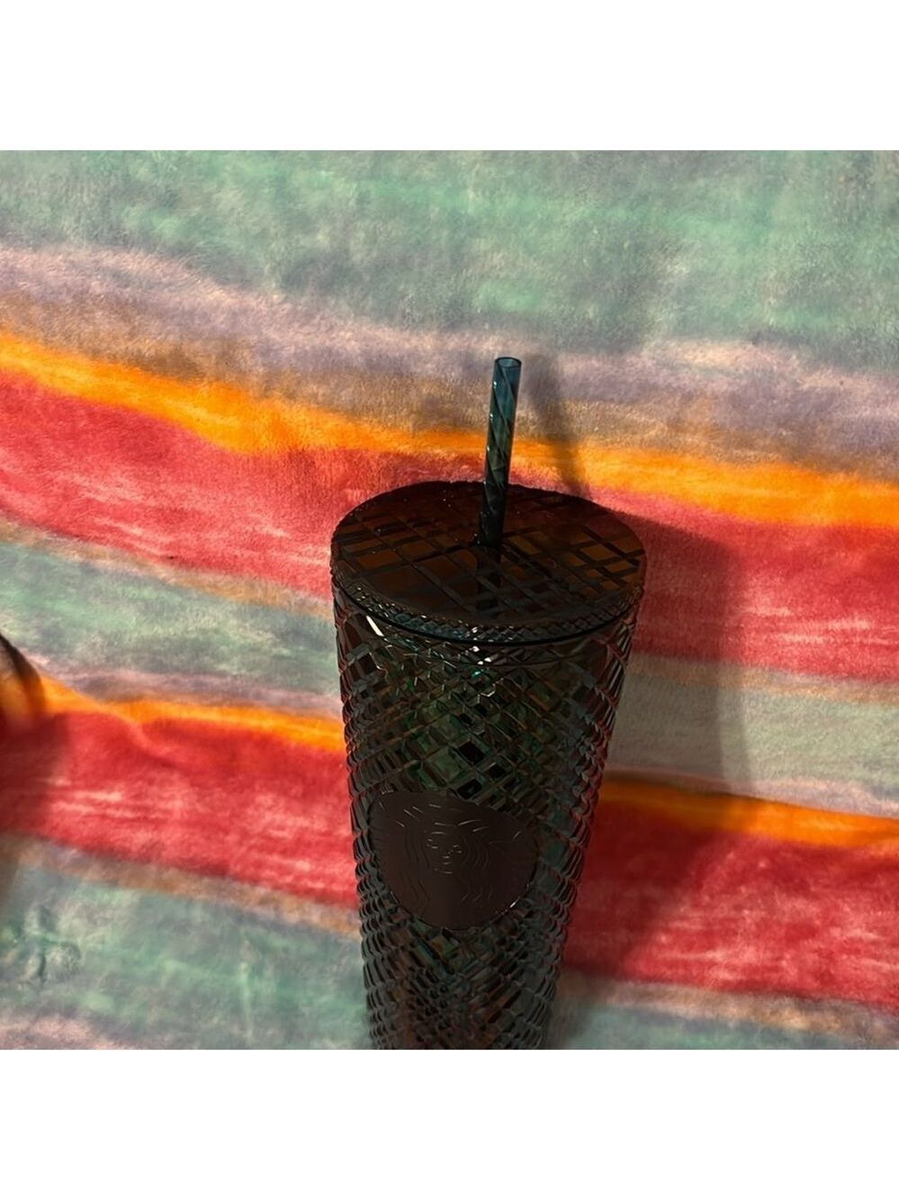 Starbucks 2021 Blue Jeweled Studded Venti Tumbler 24oz Cold Cup - Picture 6 of 7